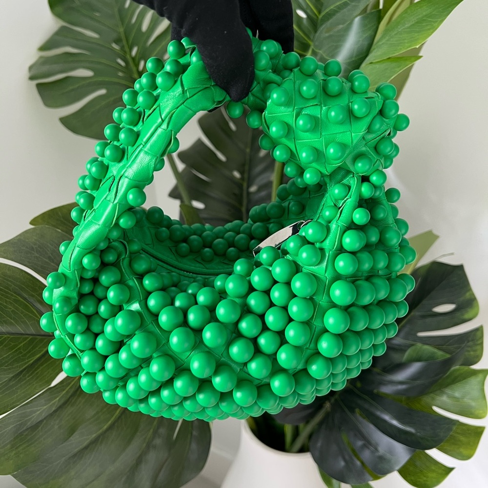 Bottega Veneta
Jodie Mini Studded Napa Top-Handle Bag